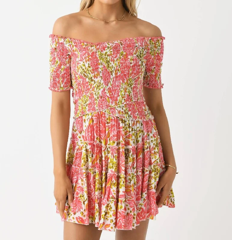 Soledad Mini Dress In Pink Krysan