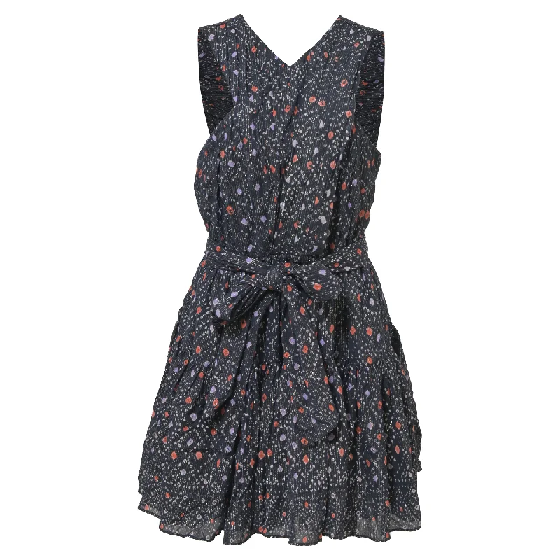 Ulla Johnson Cross Top Arisa Dress in Navy Cotton