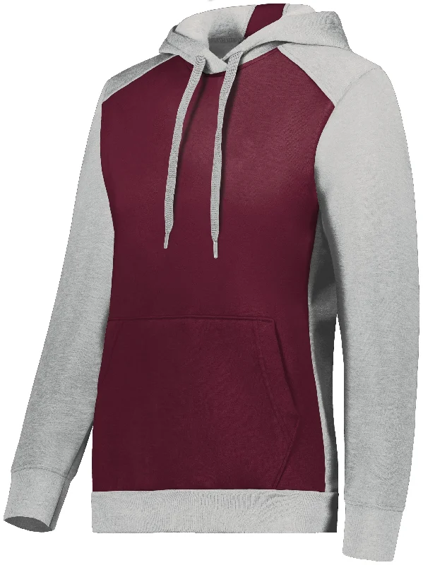 MAROON/GREY HEATHER