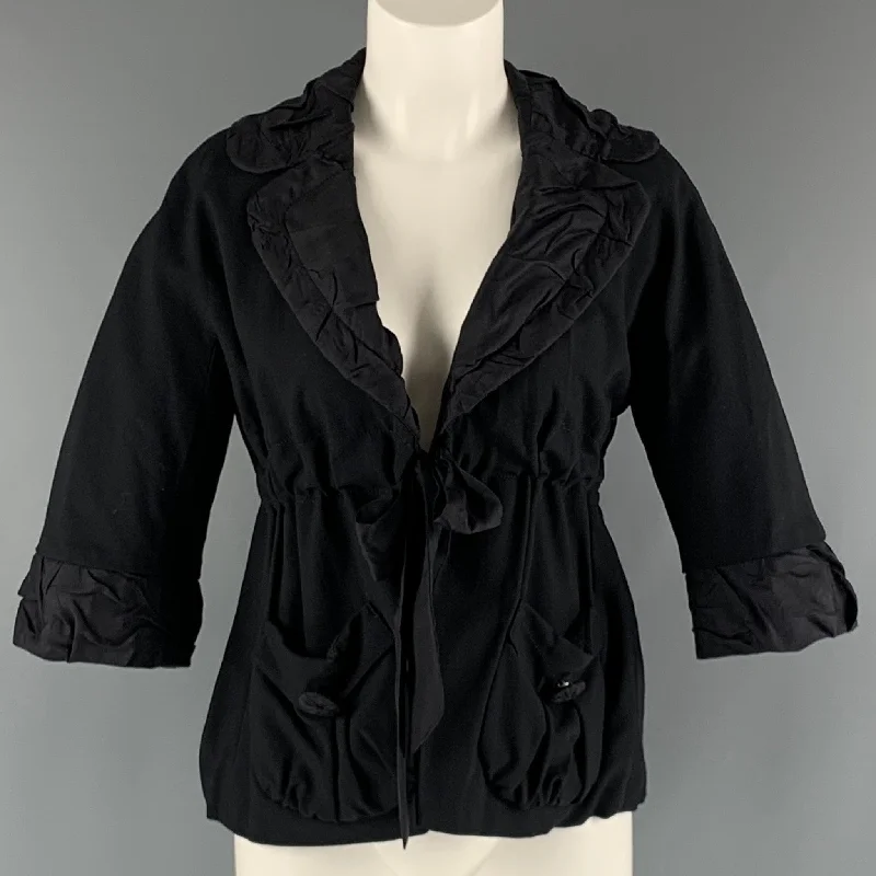 MARC by MARC JACOBS Size 2 Black Viscose Blend Jacket