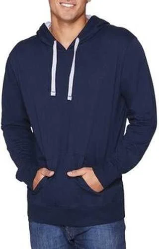 Next Level 9301 Unisex French Terry Pullover Hoodie - Mid Navy Heather Gray