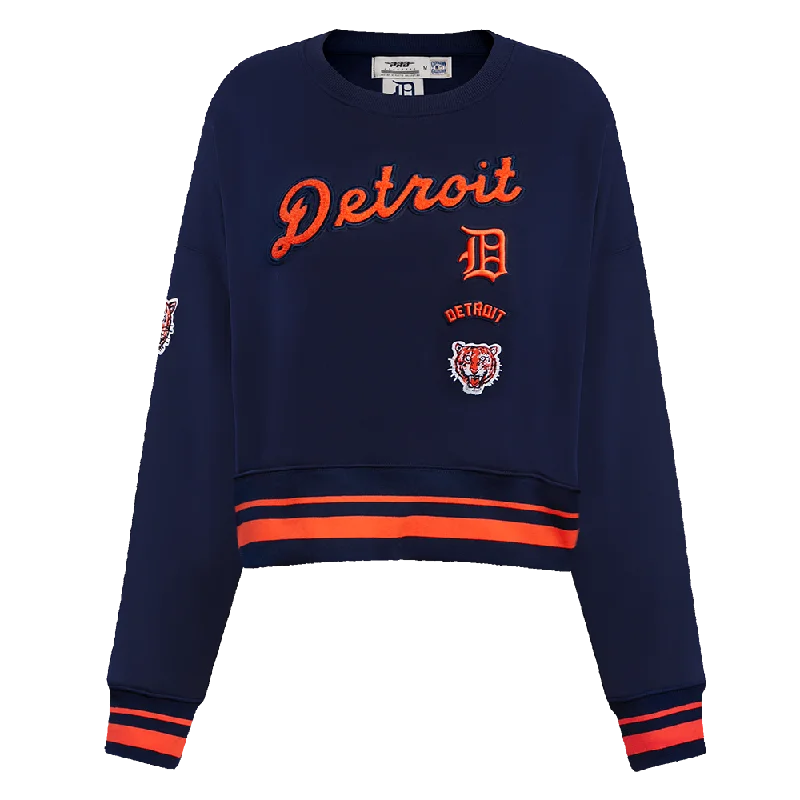 SUDADERA DE CUELLO REDONDO MLB DETROIT TIGERS RETRO CLASSICS PARA MUJER