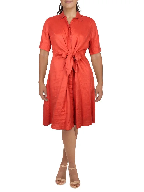 Womens T Linen Shirtdress