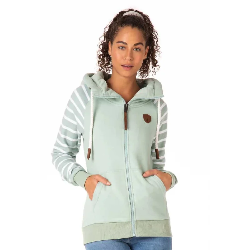 Wanakome Women's Hera Stripe Sleeve Zip Hoodie