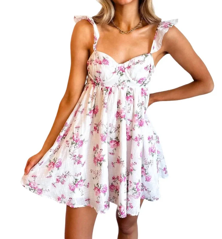 Picnic Day Mini Dress In Pink