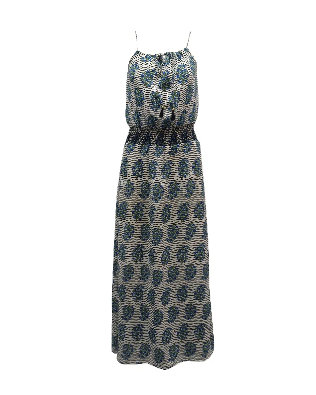 Tory Burch Maxi Dress in Floral Print Silk