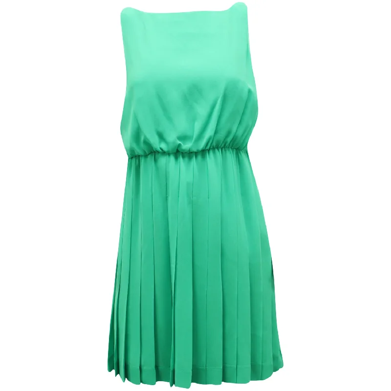 Lauren Ralph Lauren Pleated Dress in Green Polyester