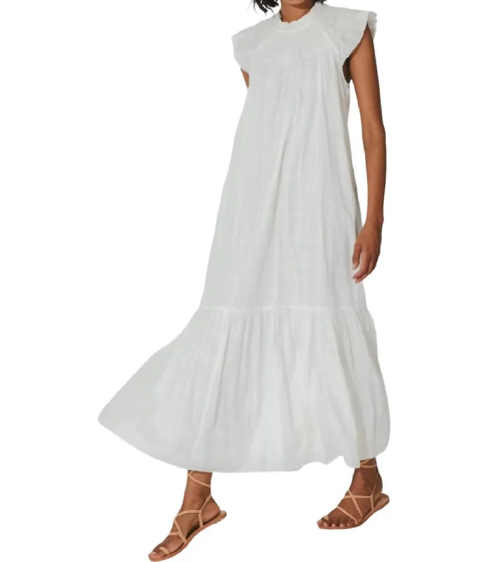 Malta Ankle Dress In White