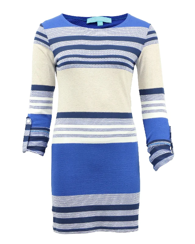 Melissa Odabash Striped Dress in Blue Viscose