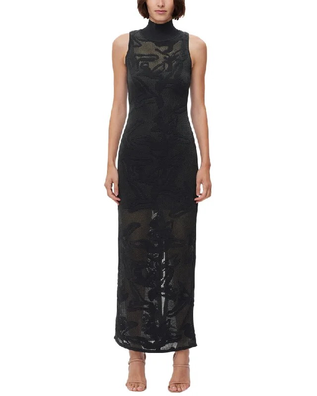 Hervé Léger Sheer Jacquard Gown