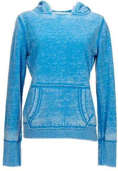 J. America 8912 Women's Zen Fleece Hooded Sweatshirt - Oceanberry