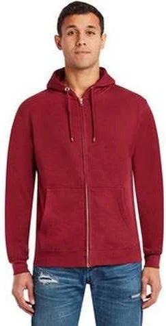 Lane Seven LS14003 Unisex Premium Full-Zip Hooded Sweatshirt - Burgundy