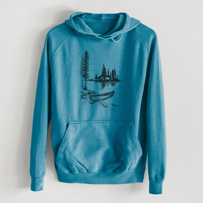 Lakeside Canoe  - Mid-Weight Unisex Vintage 100% Cotton Hoodie