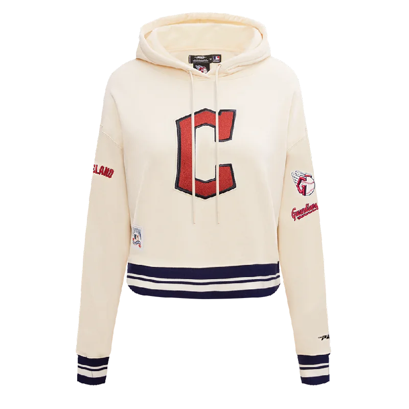 SUDADERA CON GORRO MLB CLEVELAND GUARDIANS RETRO CLASSICS PARA MUJER