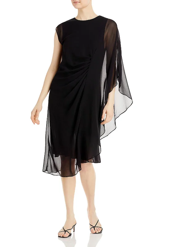 Sheila Womens Chiffon Sheer Overlay Cocktail And Party Dress