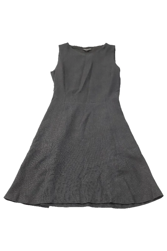 Theory Sleeveless Dress in Black Wool