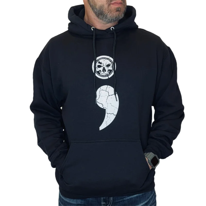 Semicolon Unisex Black Hoodie