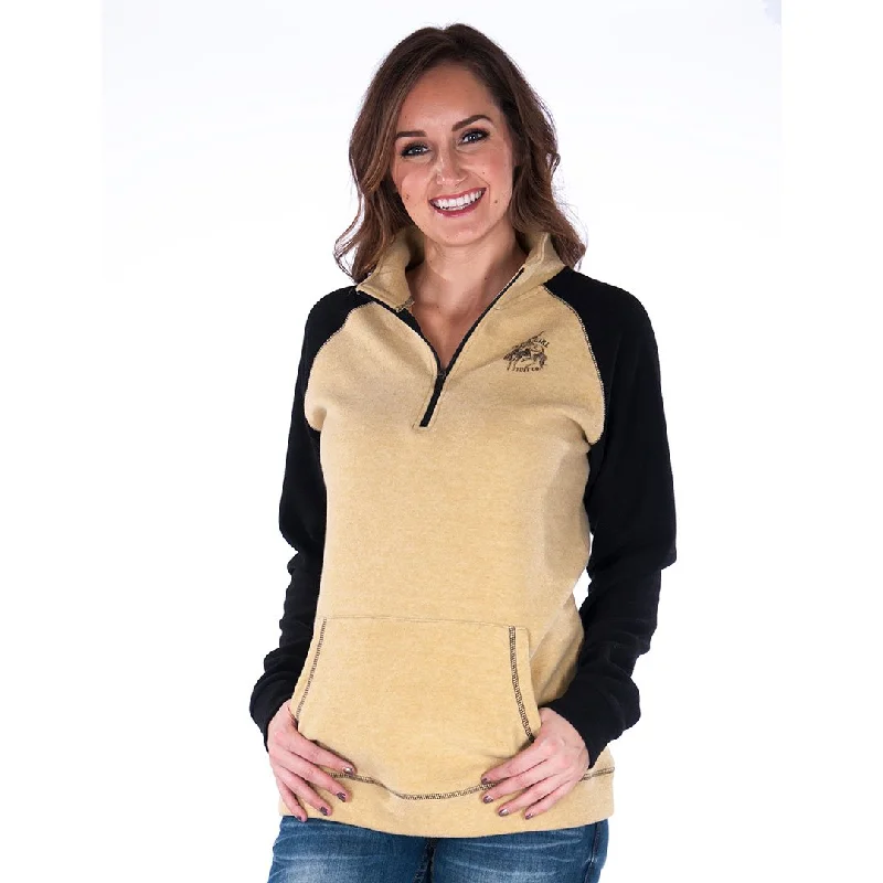 Cowgirl Tuff Honey & Black Cadet Zip Womens Fleece