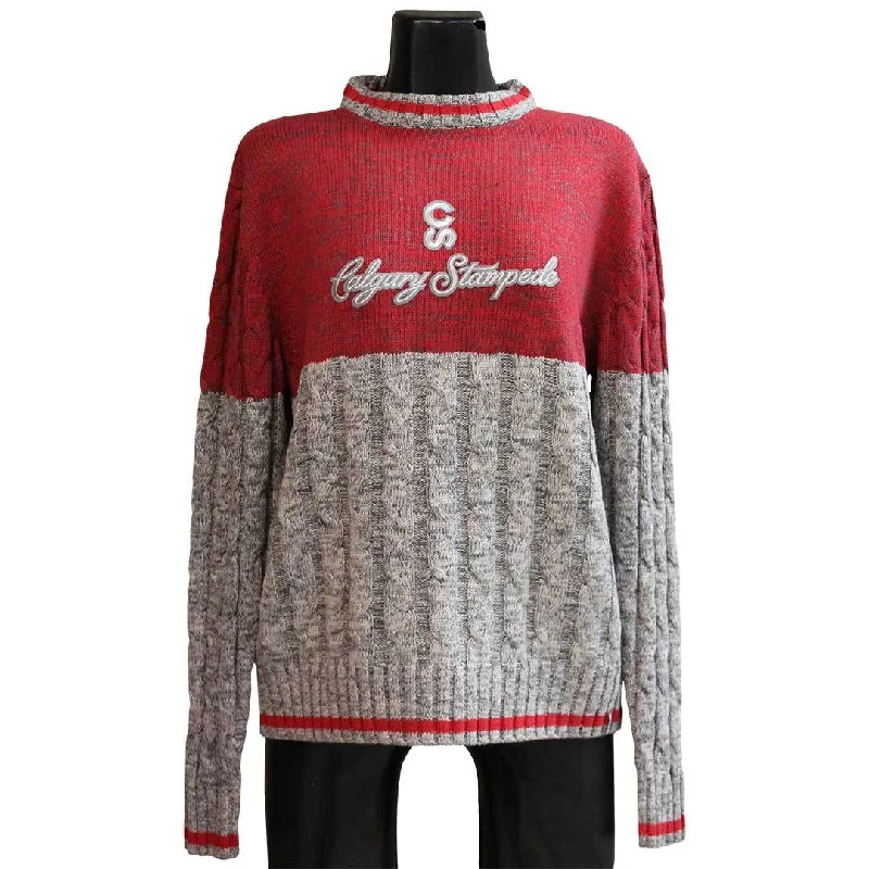 Work Sock Cable Knit Calgary Stampede Sweater