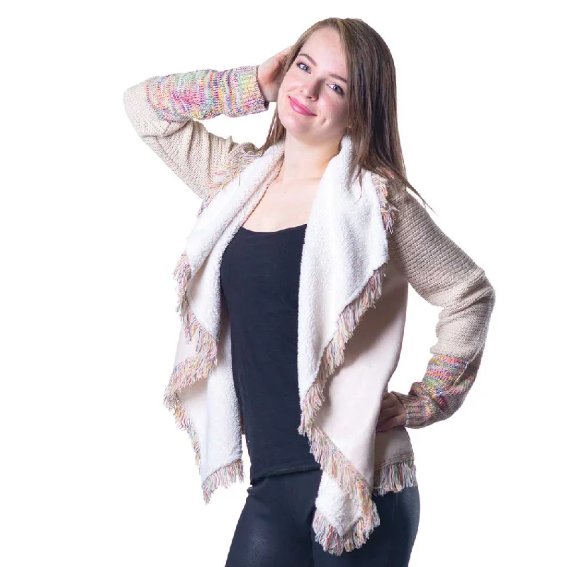 Papa Fashions Women's Fringe Cardigan