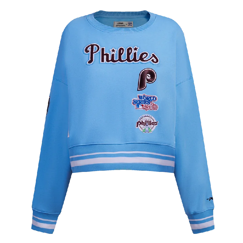 SUDADERA DE CUELLO REDONDO MLB PHILADELPHIA PHILLIES RETRO CLASSICS PARA MUJER