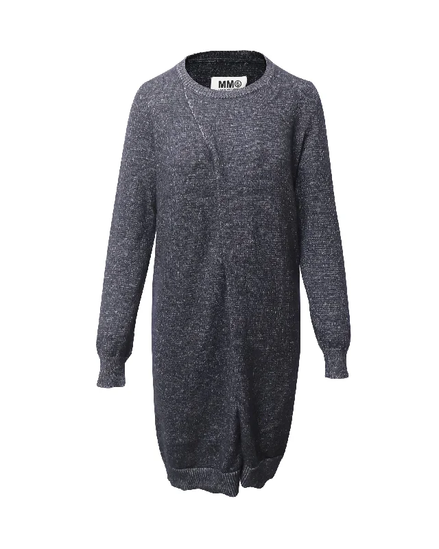 Maison Martin Margiela Sweater Dress in Black Lana Vergine