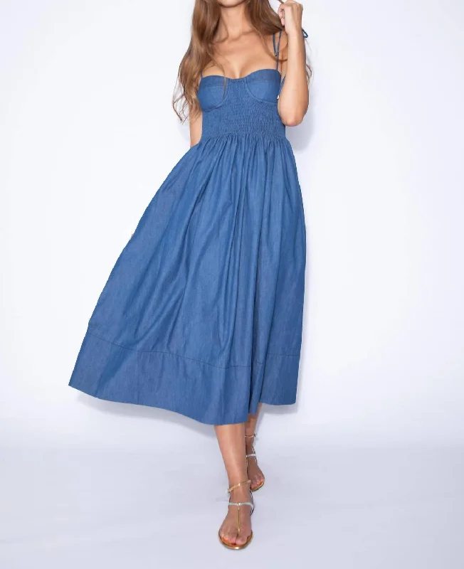 Josephine Denim Midi Dress