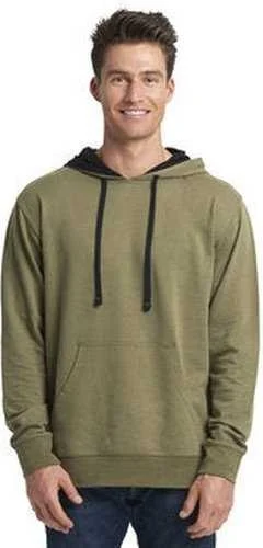 Next Level 9301 Unisex French Terry Pullover Hoodie - Milightry Green Black