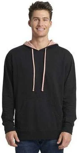 Next Level 9301 Unisex French Terry Pullover Hoodie - Black Desrt Pink