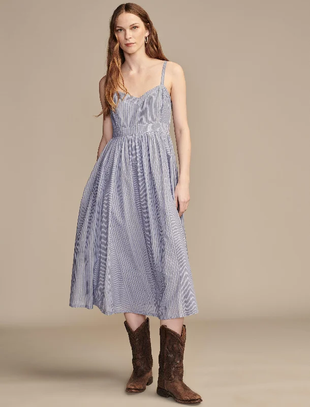 Lucky Brand Women's Seamed Bodice Maxi Dress