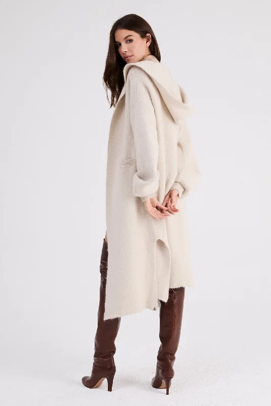 + Beryll Cashmere Coat with Hood | Shell Beach