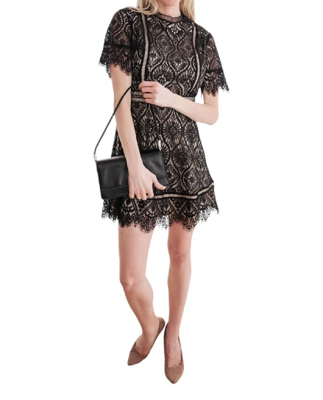 Malina Lace Dress In Black