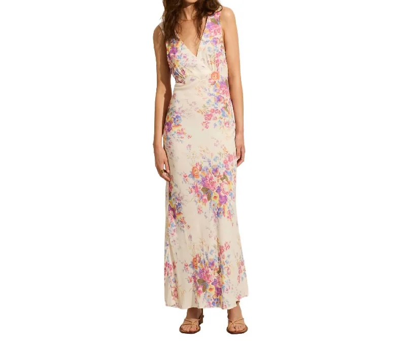 Solene Maxi Dress In Ivory Print