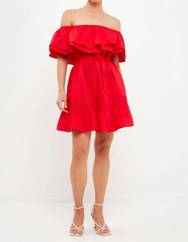 Yes I’M Falling Dress In Red