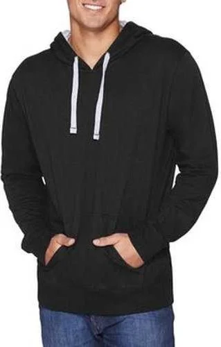 Next Level 9301 Unisex French Terry Pullover Hoodie - Black Heather Gray