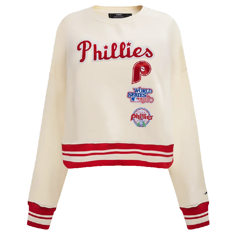 SUDADERA DE CUELLO REDONDO MLB PHILADELPHIA PHILLIES RETRO CLASSICS PARA MUJER