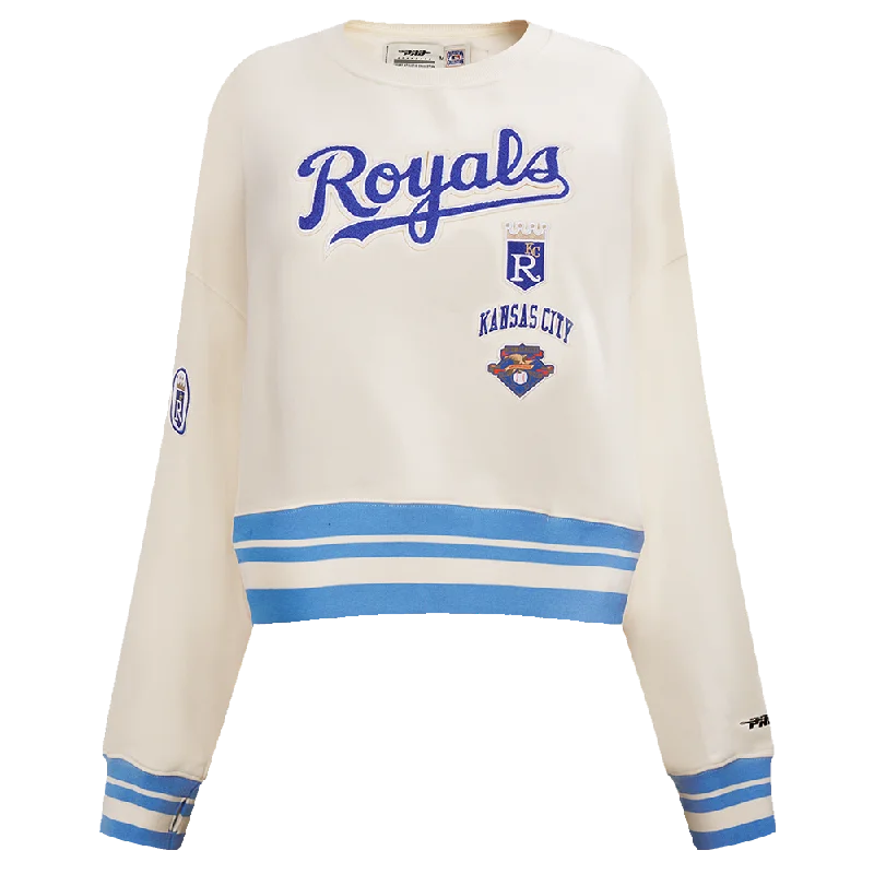 SUDADERA DE CUELLO REDONDO MLB KANSAS CITY ROYALS RETRO CLASSICS PARA MUJER