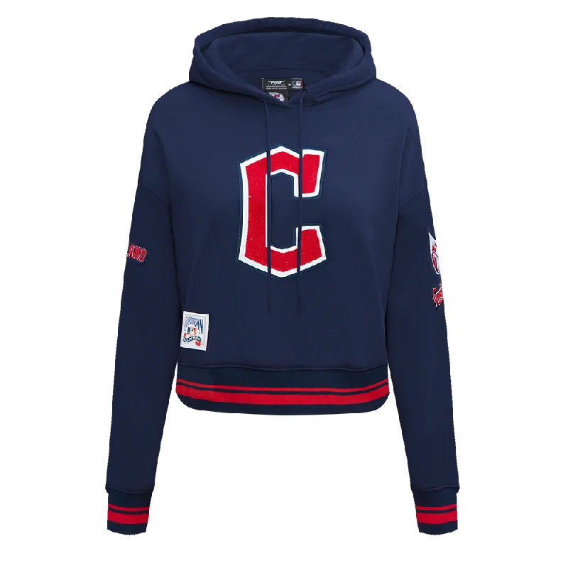 SUDADERA CON GORRO MLB CLEVELAND GUARDIANS RETRO CLASSICS PARA MUJER