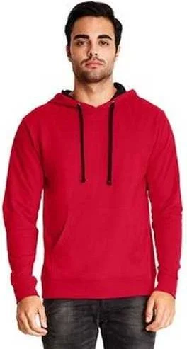 Next Level 9301 Unisex French Terry Pullover Hoodie - Red Black