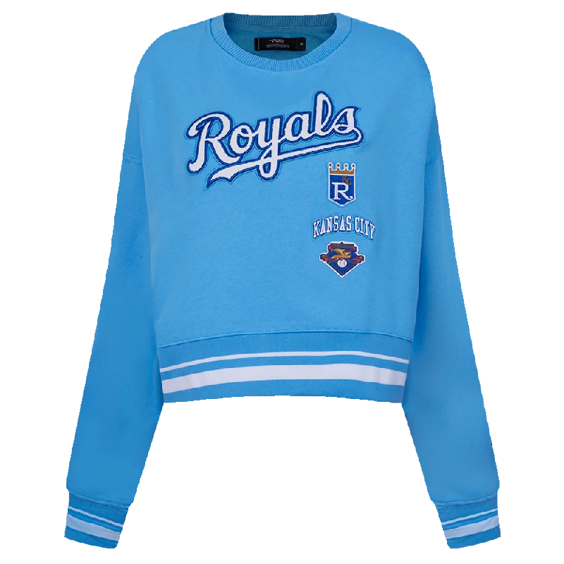 SUDADERA DE CUELLO REDONDO MLB KANSAS CITY ROYALS RETRO CLASSICS PARA MUJER