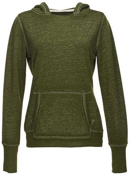 J. America 8912 Women's Zen Fleece Hooded Sweatshirt - Twisted Olive