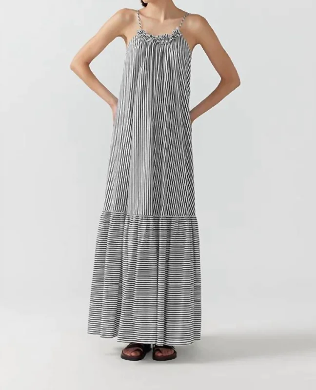 Bowie Maxi Dress In Black/white