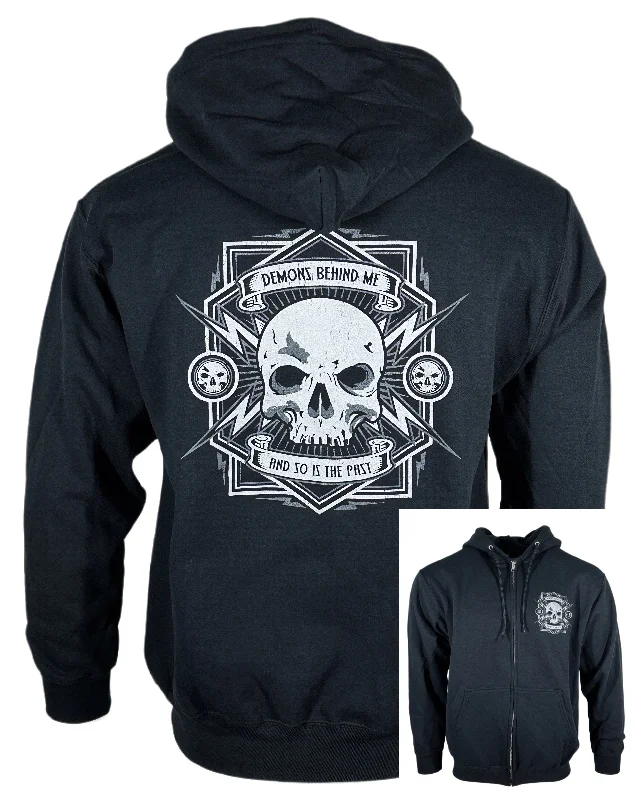 Electric Head Unisex Black Zip-UP Hoodie