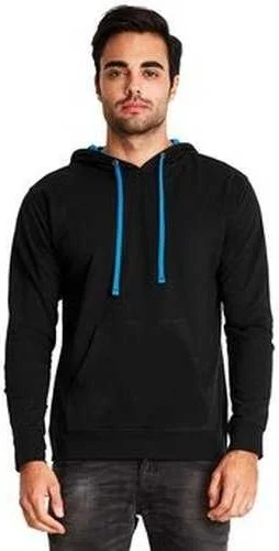 Next Level 9301 Unisex French Terry Pullover Hoodie - Black Turquoise