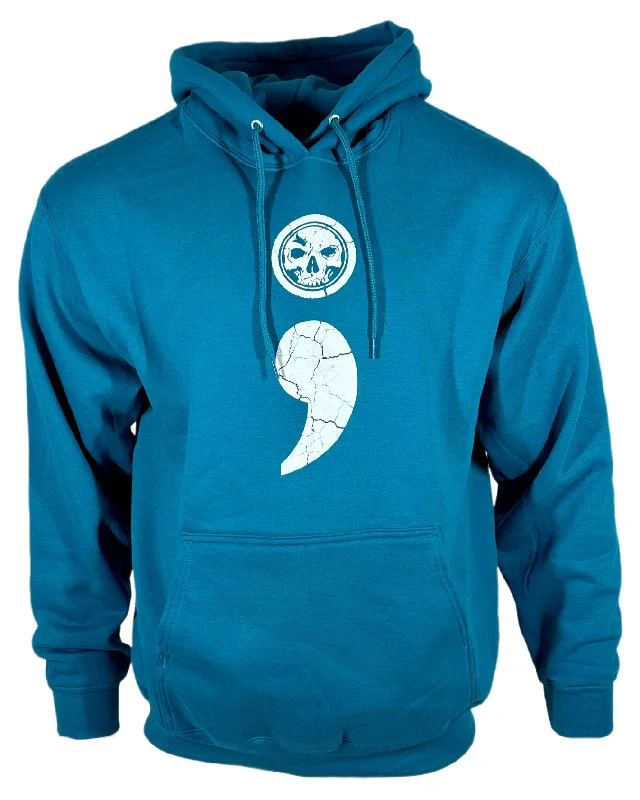 Semicolon Unisex Teal Hoodie