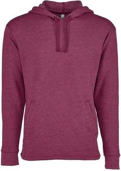 Next Level 9300 Unisex Malibu Welt Pocket Hoodie - Heather Maroon